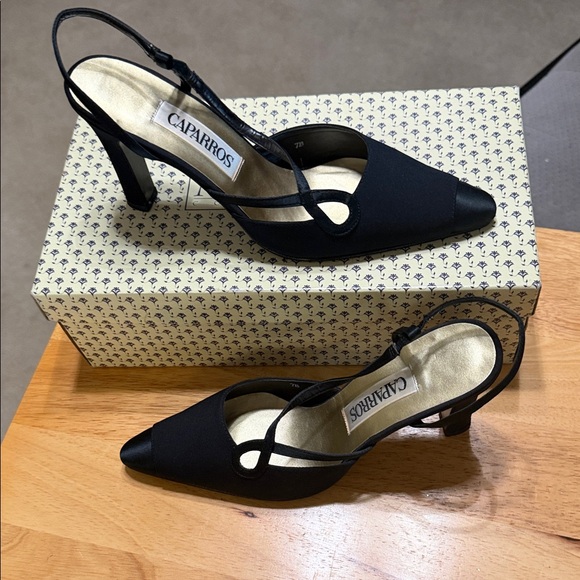 Caparros Shoes - Caparros Elegant Black Slingback Heels